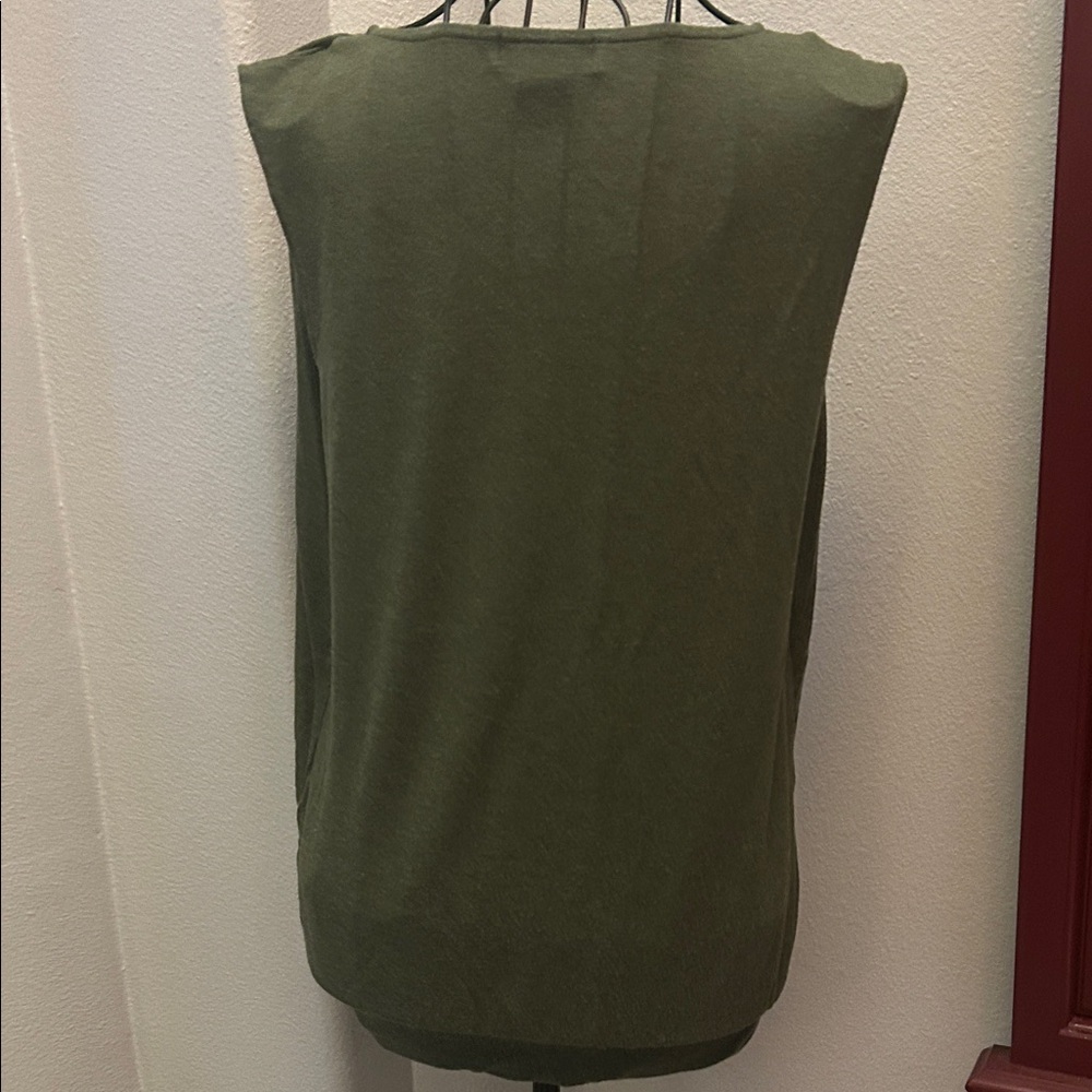 Banana Republic Forest Green Wrap Blouse - Picture 7 of 7